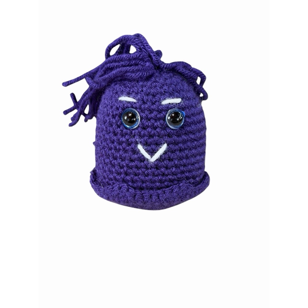 NEW Handmade Crochet Mini Monster Plushie acrylic purple
